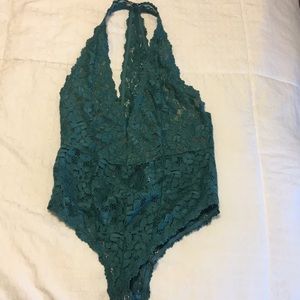 Free People lace bodysuit - teal